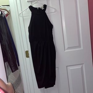 Gorgeous high neckline black dress- great condition